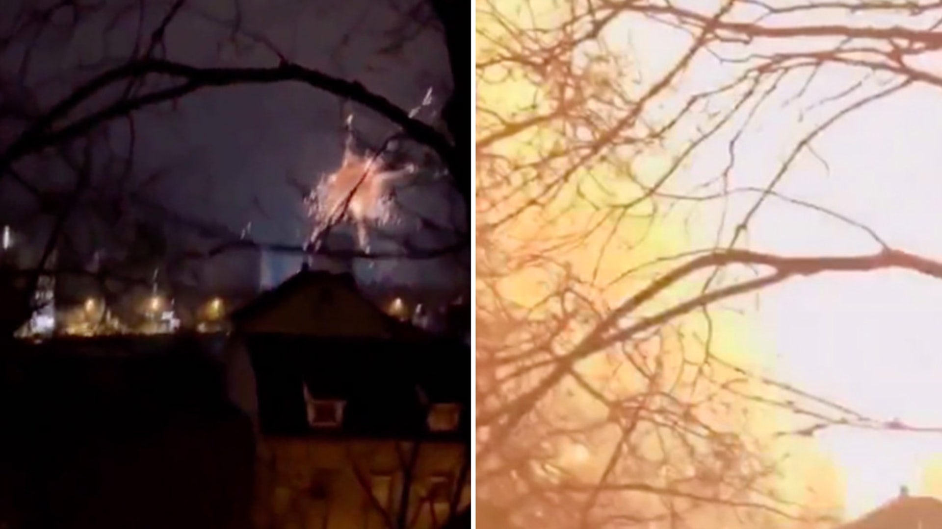 Explosions take place in Ukraine after Russian attack.