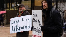 DC protesters supporting Ukraine gather outside Russian embassy, White House: 'Sanctions now!'