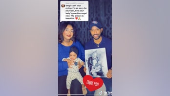 Woman's emotional gift to husband showing newborn with his late father goes viral
