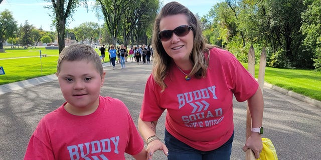 Jen and 10-year-old Brody Klein. The Klein family spends every year raising awareness for World Down Syndrome Day. 