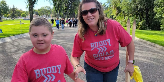 Jen and 10-year-old Brody Klein. The Klein family spends every year raising awareness for World Down Syndrome Day.