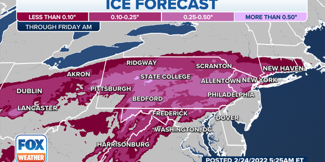 Northeast ice forecast
