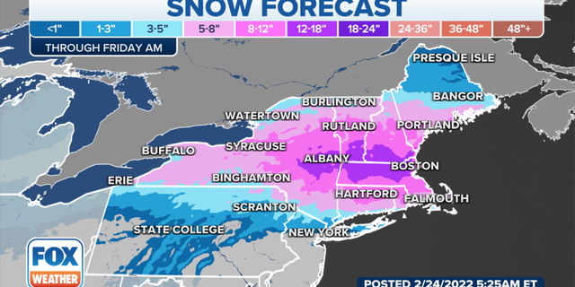 Northeast snow forecast