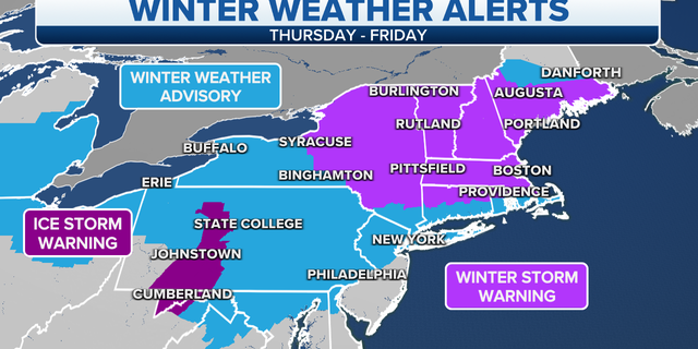 Northeast winter weather alerts through Friday