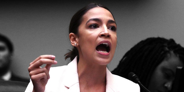 WASHINGTON, DC - JUNE 12: U.S. Rep. Alexandria Ocasio-Cortez (D-NY) speaks during a meeting of the House Committee on Oversight and Reform