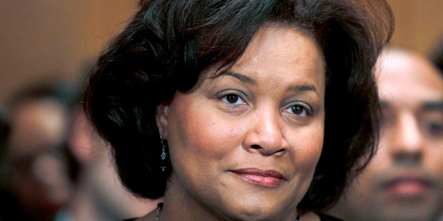 Judge J. Michelle Childs, who was nominated by President Barack Obama to the U.S. District Court, listens during her Senate confirmation hearing on Capitol Hill, April 16, 2010.