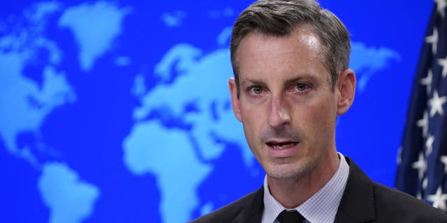 State Department spokesman Ned Price speaks during a briefing at the State Department in Washington, Tuesday, Feb. 1, 2022.
