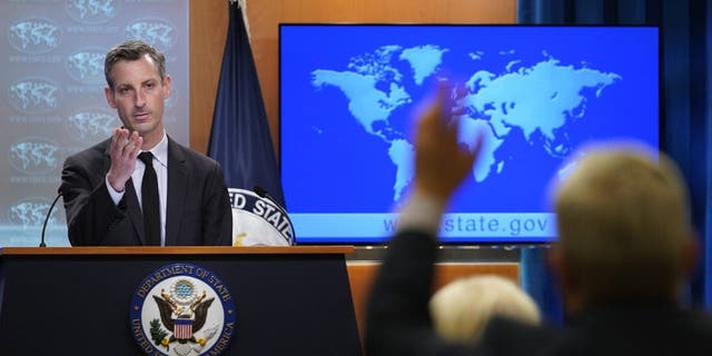 State Department spokesman Ned Price speaks during a briefing at the State Department in Washington, Tuesday, Feb. 1, 2022.