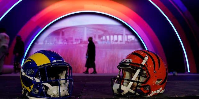 NFL to play a game in Germany next season 3 The Los Angeles Rams and Cincinnati Bengals helmets rest on a stage inside the NFL Experience, an interactive fan show, Friday, Feb. 4, 2022, at the Los Angeles Convention Center in Los Angeles. The Los Angeles Rams are scheduled to play the Cincinnati Bengals in the Super Bowl NFL football game Feb. 13 in Inglewood, Calif.