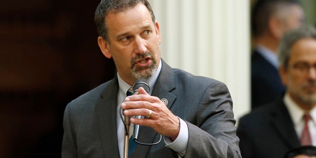 Former Assemblyman Brian Dahle, R-Bieber, speaks on a measure at the California Statehouse, in Sacramento, May 28, 2019. (Associated Press)