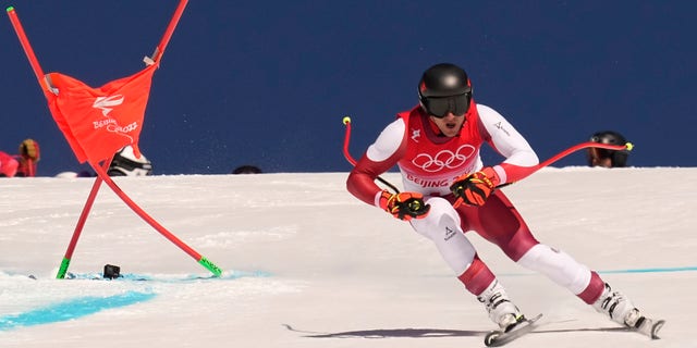 Austrian skier Matthias Mayer makes it 3 golds in 3 straight Olympics 3 Matthias Mayer of Austria makes a turn during the men's super-G at the 2022 Winter Olympics, Tuesday, Feb. 8, 2022, in the Yanqing district of Beijing.