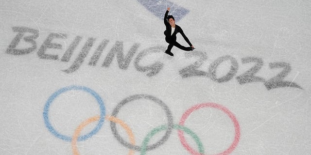 , of the United States, competes during the men's short program figure skating competition at the 2022 Winter Olympics, Tuesday, Feb.  8, 2022, in Beijing.