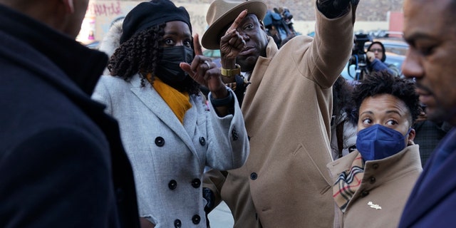 Families sue building owners over Bronx fire that killed 17 3 Attorney Ben Crump is showing the apartment building that was the site of a fatal fire last month, after a news conference in the Bronx borough of New York, Tuesday, Feb. 8, 2022. (AP Photo / Seth Wenig)