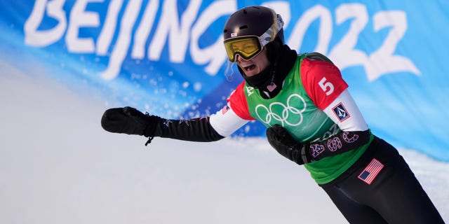 Lindsey Jacobellis finally wins Olympic gold medal, 1st for US 3 United States' Lindsey Jacobellis celebrates after winning a gold medal in the women's cross at the 2022 Winter Olympics, Wednesday, Feb. 9, 2022, in Zhangjiakou, China.