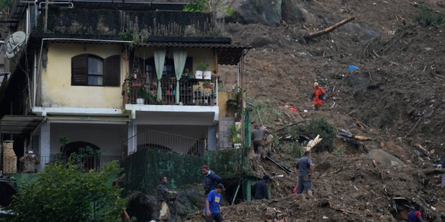 The state fire department said late Tuesday the area received 25.8 centimeters (just over 10 inches) of rain within three hours Tuesday.