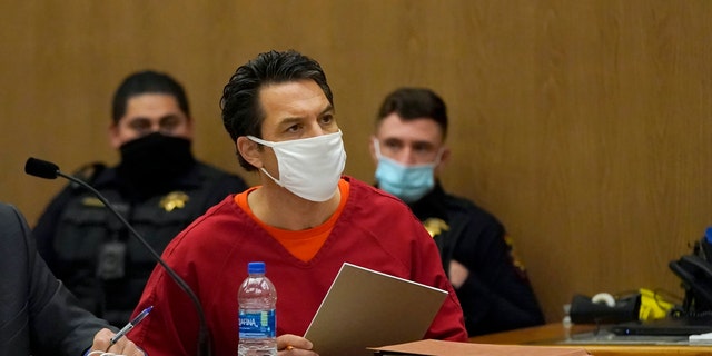 Scott Peterson attends a hearing at San Mateo County Superior Court in Redwood City, Calif., February 25, 2022.