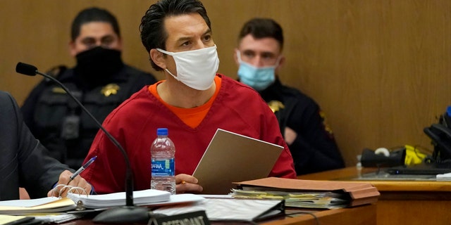 Scott Peterson attends a hearing at San Mateo County Superior Court in Redwood City, Calif., February 25, 2022.