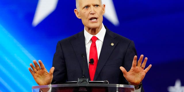 Senator Rick Scott, R-Fla., Will address the Conservative Political Action Conference (CPAC) on Saturday, February 26, 2022 in Orlando, Florida. (AP Photo / John Raoux)