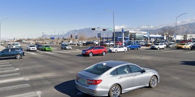 The intersection in downtown Albuquerque near where the suspect stabbed nearly a dozen people.