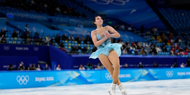 Alysa Liu, of the United States, competes in the women's free skate program during the figure skating competition at the 2022 Winter Olympics, Thursday, Feb. 17, 2022, in Beijing.