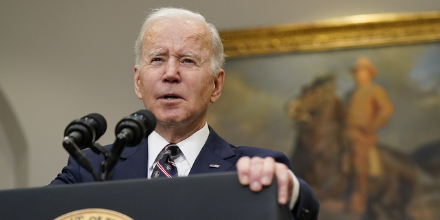 President Joe Biden speaks about a counterterrorism raid carried out by U.S. special forces that killed top Islamic State leader Abu Ibrahim al-Hashimi al-Qurayshi in northwestern Syria on Thursday.