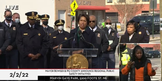 Washington, D.C., Mayor Muriel Bowser speaks at a press conference on Feb. 2. 