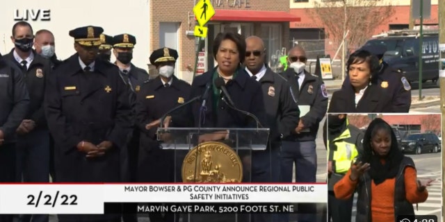 Washington, D.C., Mayor Muriel Bowser speaks at a press conference on Feb. 2.