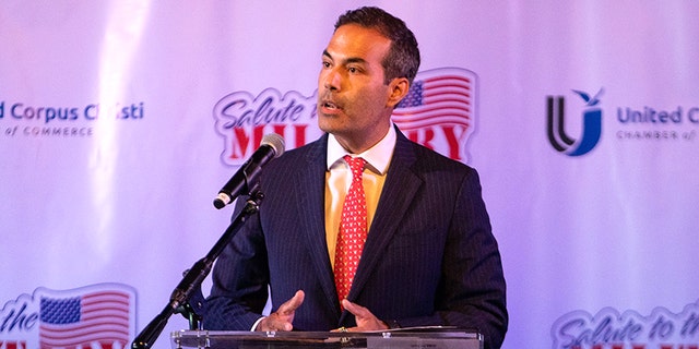 Texas General Land Office Commissioner George P. Bush speaks during the United Corpus Christi Chamber of Commerce's Salute to the Military luncheon at the Solomon P. Ortiz International Center on Tuesday, Aug. 22, 2019.