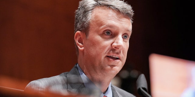 Representative Ben Cline, a Republican from Virginia, speaks during a House Judiciary Committee hearing in Washington, D.C., U.S., on Wednesday, June 10, 2020.