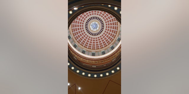 The rest of the capital city, Barnes said, was "clean and beautiful," but also "quiet." Here's another view of the inside of the Oklahoma Statehouse.