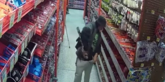 Darren Durrant, is allegedly seen stuffing a crossbow down his pants at a hardware store in Mims, Florida