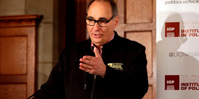 Political consultant and analyst David Axelrod introduces South Bend, Indiana Mayor Pete Buttigieg, who is exploring a Presidential candidacy at the University of Chicago on February 13, 2019, in Chicago, Illinois.