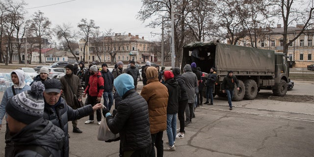 Sorting and collection center for aid for soldiers on the 5th day since start of large-scale Russian attacks in the country, in Dnipro, Ukraine on February 28, 2022.