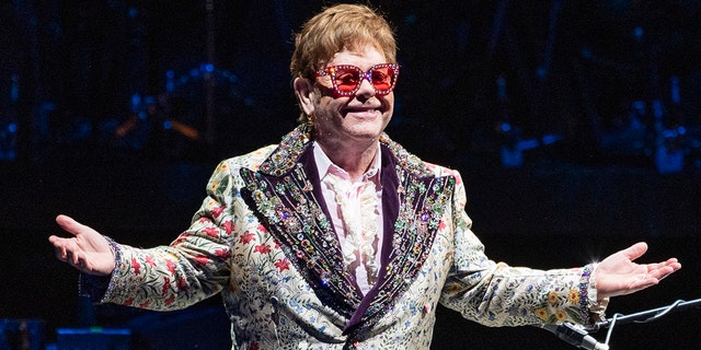 Elton John performs during the Farewell Yellow Brick Road Tour at Smoothie King Center on Jan. 19, 2022, in New Orleans, Louisiana.