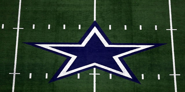 The Dallas Cowboys logo at AT and T Stadium Sept. 30, 2018, in Arlington, Texas. 