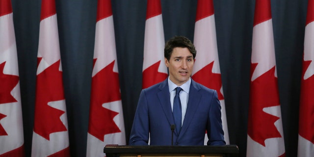 Justin Trudeau attends a news conference on March 7, 2019 in Ottawa, Canada.