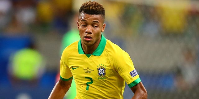 David Neres during a Copa America match between Brazil and Venezuela at Arena Fonte Nova on June 18, 2019 in Salvador, Brazil.