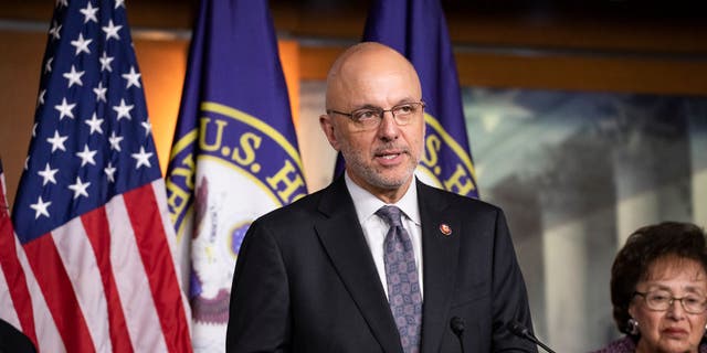 Rep. Ted Deutch, D-Fla., speaks about his experiences during a trip to Israel and Auschwitz-Birkenau as part of a bipartisan delegation from the House of Representatives on Jan. 28, 2020, in Washington, D.C.