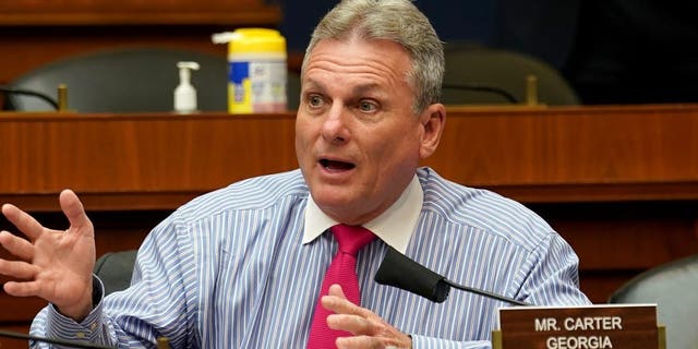 Rep. Buddy Carter asks questions during a House Energy and Commerce Subcommittee on Health on May 14, 2020 in Washington.