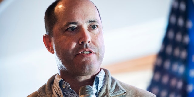 Georgia Attorney General Chris Carr speaks during a campaign event for Sen. Kelly Loeffler, R-Ga., who is running for reelection, at J.D.s on the Lake in Canton, Ga., October 31, 2020.