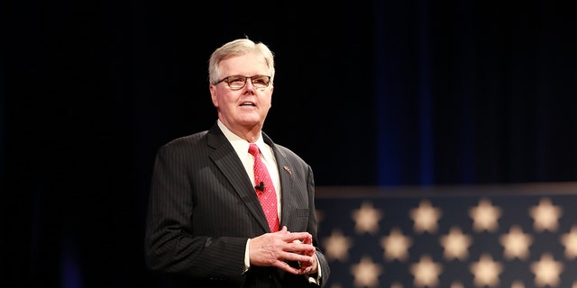 Dan Patrick, Texas' Lieutenant Governor, speaks during the Conservative Political Action Conference (CPAC) in Dallas, Texas, U.S., on Friday, July 9, 2021. Former President Donald Trump is scheduled to speak at the the three-day conference, titled "America UnCanceled." Photographer: Dylan Hollingsworth/Bloomberg via Getty Images