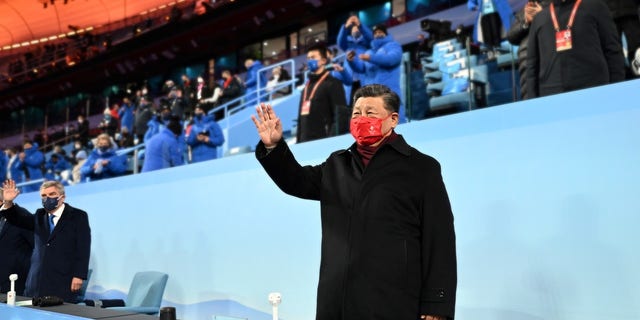 Chinese President Xi Jinping attending the closing ceremony of the Beijing 2022 Olympic Winter Games on Feb. 20, 2022. The NRDC boasted that the organizing committee for the games thanked it for its consultation.