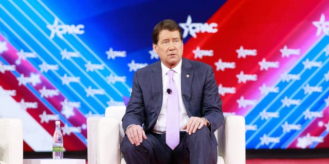 Sen. Bill Hagerty, Republican from Tennessee, speaks during the Conservative Political Action Conference (CPAC) in Orlando, Florida, U.S., on Saturday, Feb. 26, 2022. Launched in 1974, the Conservative Political Action Conference is the largest gathering of conservatives in the world. Photographer: Tristan Wheelock/Bloomberg via Getty Images