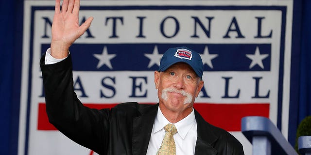 Hall of Famer Goose Gossage is introduced during the Baseball Hall of Fame induction ceremony at Clark Sports Center on Sept. 8, 2021 in Cooperstown, New York.