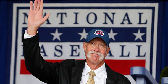 Hall of Famer Goose Gossage is introduced during the Baseball Hall of Fame induction ceremony at Clark Sports Center on Sept. 8, 2021 in Cooperstown, New York.