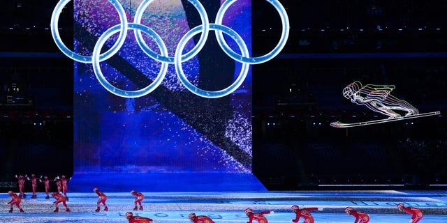Performers skate during the Opening Ceremony of the Beijing 2022 Winter Olympics at the Beijing National Stadium on February 4, 2022 in Beijing, China.