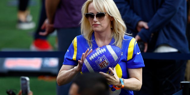 Actress Rebel Wilson attends Super Bowl LVI.