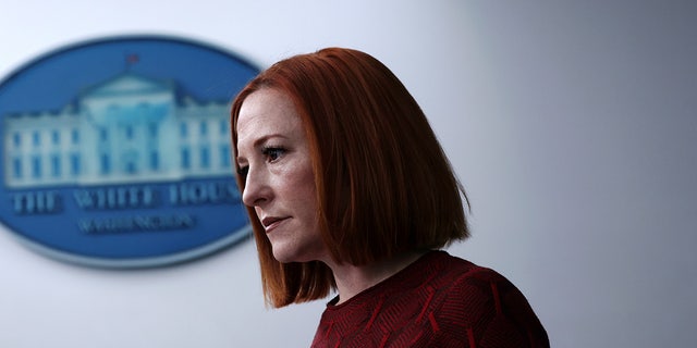 White House Press Secretary Jen Psaki speaks during a daily press briefing at the James S. Brady Press Briefing Room of the White House Feb. 15, 2022 in Washington, D.C.
