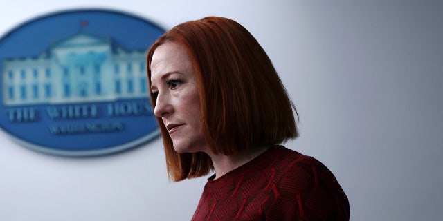 White House Press Secretary Jen Psaki speaks during a daily press briefing at the James S. Brady Press Briefing Room of the White House Feb. 15, 2022 in Washington, D.C.