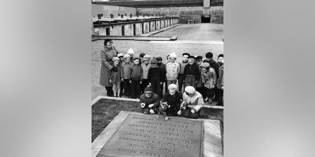 Czech Republic; Terezin; former concentration camp; children visiting the memorial place - 1958 